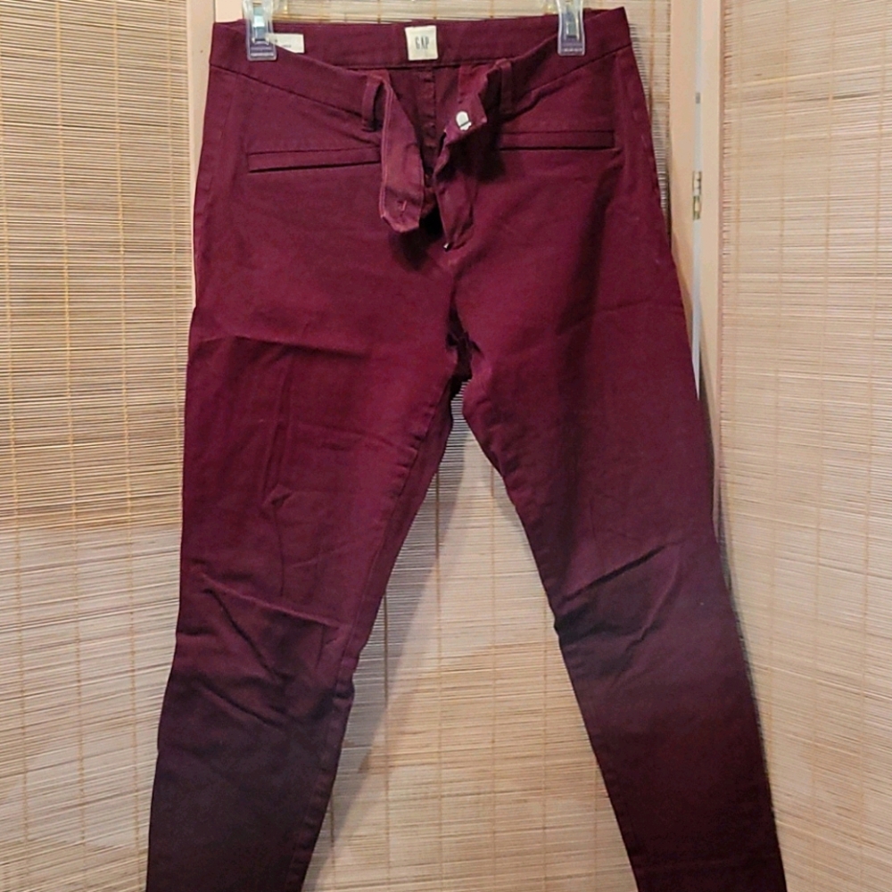 Burgundy stretch dress pants